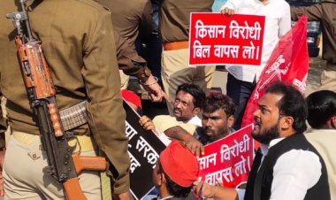 किसान आन्दोलन के समर्थन में सपा का शहर से लेकर ग्रामीण क्षेत्रों मे भारी विरोध