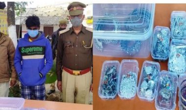मेजा पुलिस के हत्थे चढ़ा शातिर चोर,लगभग दो किलो चाँदी व सोने के जेवरात बरामद