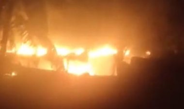 प्रयागराज  के तेज बहादुर सप्रू हॉस्पिटल के स्टोर में लगी भीषण आग