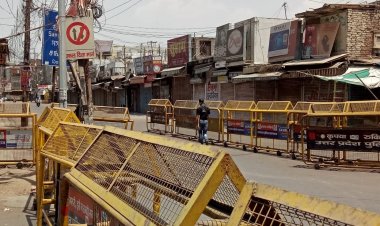 प्रयागराज में लॉकडाउन के दौरान सड़कों पर 'सन्नाटा'