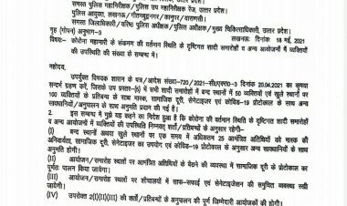 उत्तरप्रदेश में शादी-विवाह के सम्बंध में नया आदेश जारी: देखिये पूरी डिटेल