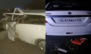 यमुना एक्सप्रेस-वे पर कार अनियंत्रित होकर डिवाइडर से टकराई, मां- बेटे की मौत, पिता-पुत्री घायल