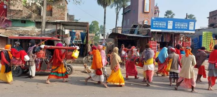 शुरू हो गई देश की सबसे लंबी कांवर यात्रा, मिथिला से देवघर चला भक्तों का जत्था