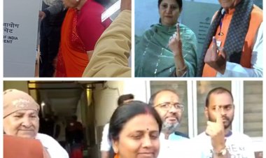 कैबिनेट मंत्री समेत महापौर और राज्य मंत्री ने किया मतदान