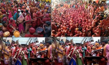 बरसाना लट्ठामार होली : नंदगांव के हुरियारों (ग्वाले) पर गोपियां ने बरसाई प्रेमपगी लाठियां