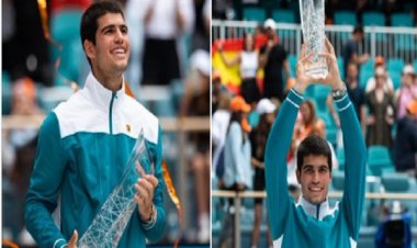 स्पेन के 18 वर्षीय टेनिस खिलाड़ी कार्लोस अल्कराज ने जीता मियामी ओपन का खिताब