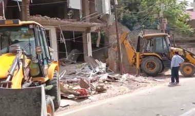 कानपुर हिंसा मामले में मास्टर माइंड के रिश्तेदार की अवैध बिल्डिंग पर चला बुलडोजर