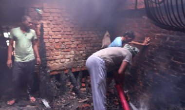 बंद पड़े आरा मशीन के गोदाम में भीषण लगी आग, लाखों की लकड़िया जलीं