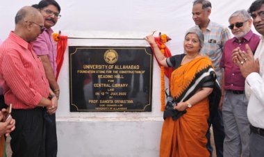 इविवि कुलपति ने केंद्रीय लाइब्रेरी की एक्सटेंशन बिल्डिंग का किया शिलान्यास