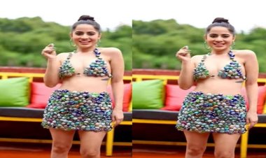 पत्थरों से बनी ड्रेस में नजर आईं उर्फी जावेद,वायरल हुआ वीडियो