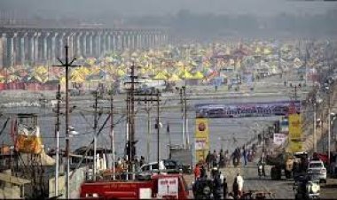 संगम की रेती पर जलने लगी आस्था की अखंड ज्योति