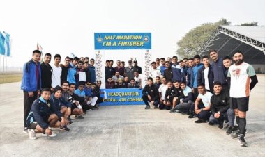 मध्य वायु कमान मुख्यालय में मिनी मैराथन का आयोजन