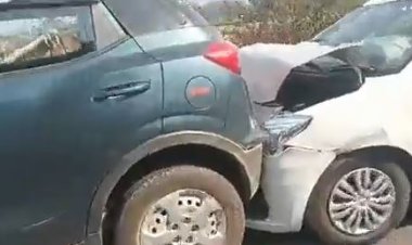 सपा अध्यक्ष अखिलेश यादव के काफिले की गाड़ियां आपस में टकरायी, कई घायल