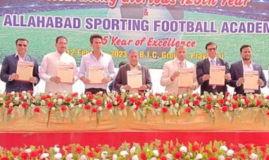 इलाहाबाद स्पोर्टिंग क्लब ने अंतरराष्ट्रीय खिलाड़ियों को किया सम्मानित