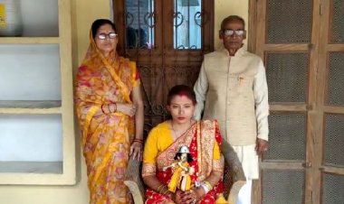 औरैया में युवती ने भगवान कृष्ण से किया विवाह