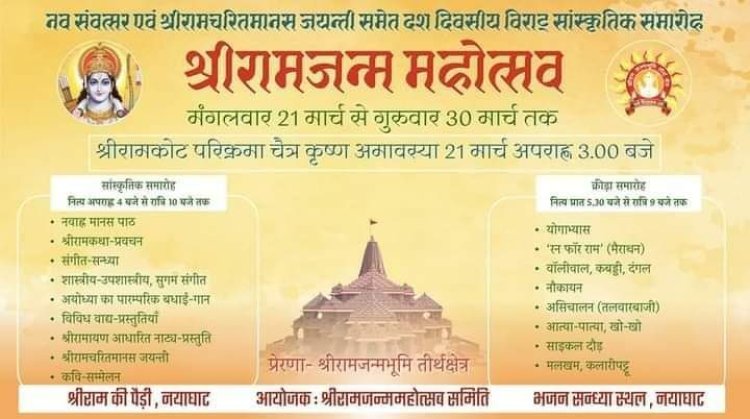 श्रीरामजन्म महोत्सव का श्रीराम जन्मभूमि तीर्थ क्षेत्र ने जारी किया अधिकृत पोस्टर