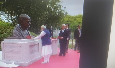 प्रधानमंत्री मोदी ने हिरोशिमा में महात्मा गांधी की प्रतिमा का अनावरण किया