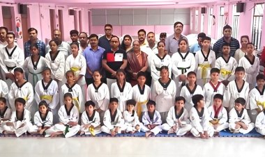 ताइक्वांडो कलर बेल्ट परीक्षा में अरिहंत, अक्षत, वेदांश और अनिकेत उत्तीर्ण