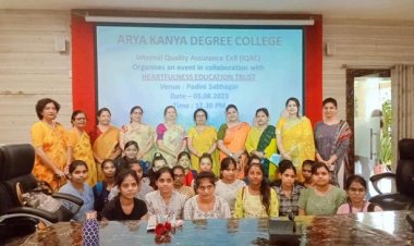 आर्य कन्या महाविद्यालय में छात्राओं को मेडिटेशन की मिली जानकारी