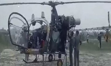 प्रयागराज में सेना के चीता हेलीकॉप्टर की इमरजेंसी लैंडिंग