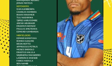 नामीबिया ने फीफा विश्व कप क्वालीफायर और रीजनल कप के लिए 30 सदस्यीय टीम घोषित की