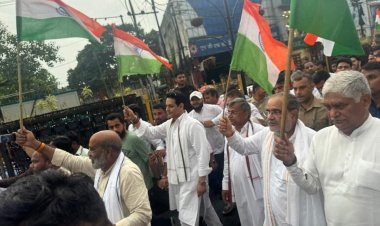 हर घर तिरंगा अभियान के तहत भाजपा ने निकाली तिरंगा यात्रा