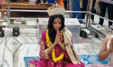 मिस इंडिया ने ताज पहनकर किए महाकाल के दर्शन, पुजारी बोले- यह मर्यादा का उल्लंघन