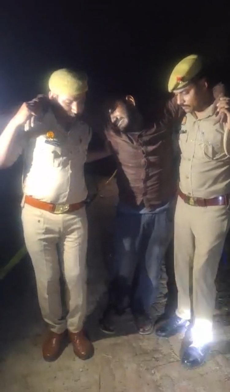 अमेठी में दाे मासूमाें समेत शिक्षक परिवार का हत्यारे चंदन वर्मा की पुलिस से हुई मुठभेड़