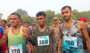 प्रयागराज में 39वीं वार्षिक मैराथन इंदिरा गांधी की जयंती मनाई गई, सेना के योगेश व हरियाणा की सोनिका चैंपियन