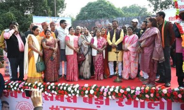 विश्व की सबसे बड़ी रंगोली बनवा रहा नगर निगम, महापौर ने किया उद्घाटन