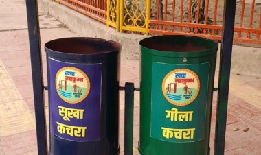 प्रयागराज नगर निगम शहर में लगवा रहा डस्टबिन, बढ़ाई मैनपावर