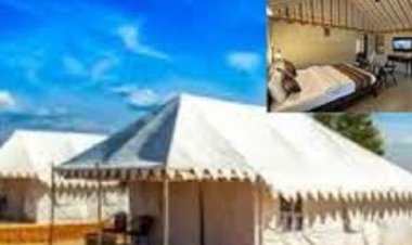 संगम के अरैल तट पर आईआरसीटीसी की लग्जरी टेंट सिटी 'महाकुम्भ ग्राम' बनकर तैयार