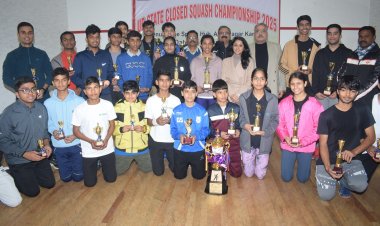यूपी स्टेट क्लोज स्क्वैश चौंपियनशिप में आर्यन और उन्नती बनी चैंपियन