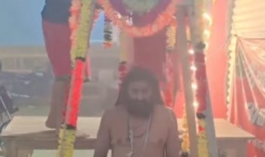 बाबा का अजब हठयोग, कड़ाके की ठंड में कर रहे हैं 41 दिन की जलधारा तपस्या