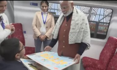 प्रधानमंत्री मोदी ने साहिबाबाद से न्यू अशोक नगर खंड पर किया नमाे भारत ट्रेन का शुभारंभ, स्कूली बच्चों के साथ किया सफर