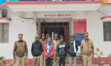 प्रयागराज:  चार पशु तस्कर गिरफ्तार,पांच ट्रकों में 67 भैंस बरामद