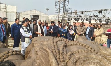 केंद्रीय मंत्री शेखावत ने महाकुंभ के कलाग्राम में लिया तैयारियों का जायजा