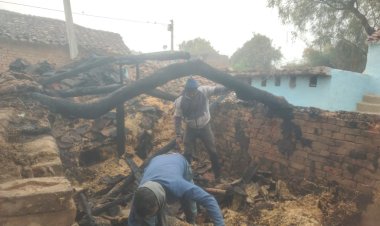 किसान के घर में अराजक तत्वों ने लगाई आग