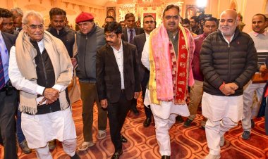 महाकुंभ पहुँचे राजस्थान के मुख्यमंत्री भजनलाल शर्मा