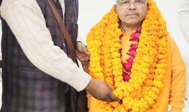 उत्तर प्रदेश गौ सेवा आयोग के अध्यक्ष श्याम बिहारी का चित्रकूट आगमन पर हुआ जोरदार स्वागत