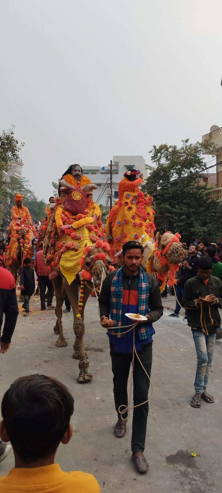 भगवान कार्तिकेय की धर्म ध्वजा लेकर हुआ श्री पंचायती निरंजनी अखाड़े का छावनी प्रवेश