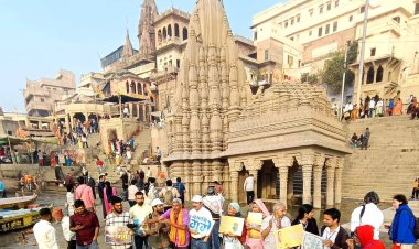 मणिकर्णिका तीर्थ से बही स्वच्छता की बयार,'स्वच्छ तीर्थ अभियान' की शुरूआत