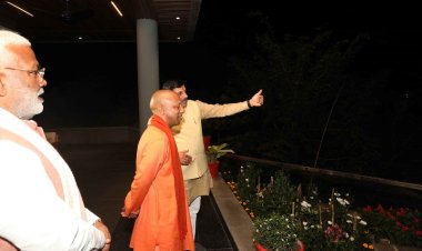 मप्र के मुख्यमंत्री से मिले यूपी के सीएम योगी, भोपाल के प्राकृतिक सौंदर्य को सराहा