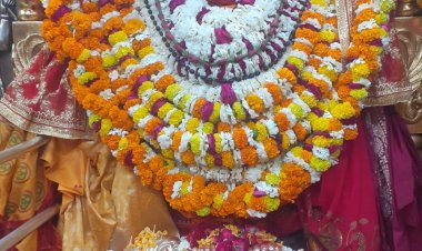 विंध्यवासिनी मंदिर की रेलिंग पर लगी आग, पुलिस ने पाया काबू