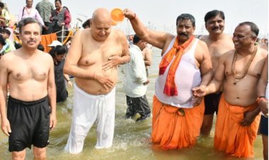 त्रिवेणी संगम में स्नान का सौभाग्य, मिली दिव्य अनुभूति: सूर्य प्र​ताप शाही