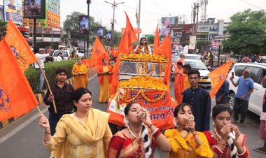 हिन्दू नववर्ष पर मातृ शक्तियों ने धूमधाम से निकाली शोभायात्रा
