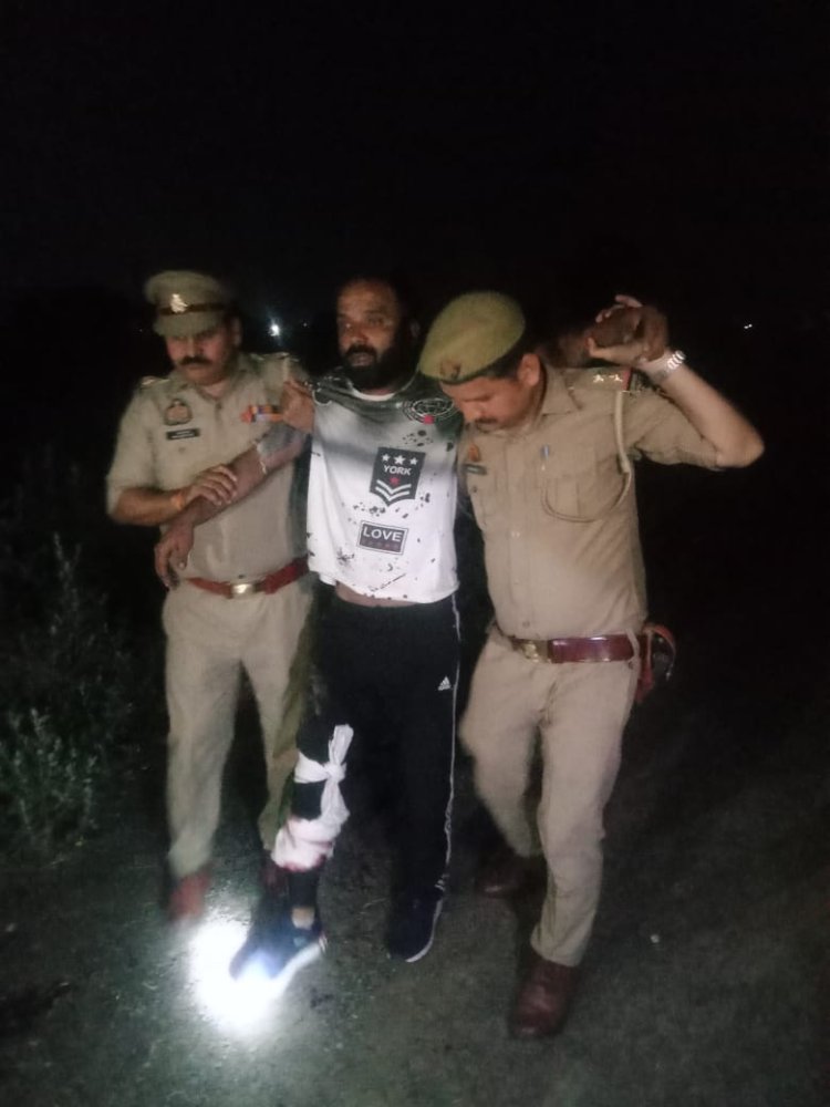 मेरठ का शातिर चेन लुटेरा गाजियाबाद में पुलिस मुठभेड़ में घायल, हुआ गिरफ्तार