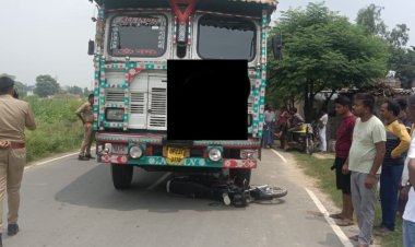 हरदोई में भीषण सड़क हादसा: दवा लेने जा रहे दंपति को तेज रफ्तार ट्रक ने कुचला, पति की मौत, पत्नी गंभीर घायल