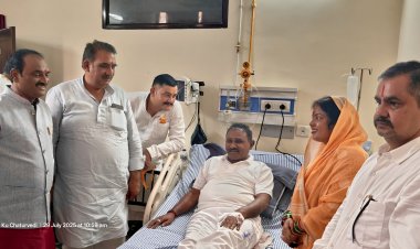 अस्पताल में भर्ती विधायक राजमणि कोल का हालचाल लेने पहुंचे भाजपा प्रयागराज के तीनों जिलाध्यक्ष