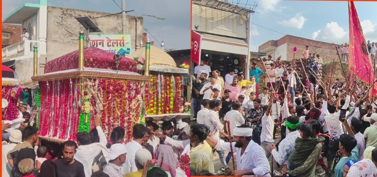 हज़रत इमाम हुसैन की शहादत की याद में निकाला गया अलविदाई जुलूस, कर्बला में किया सुपुर्द-ए-खाक